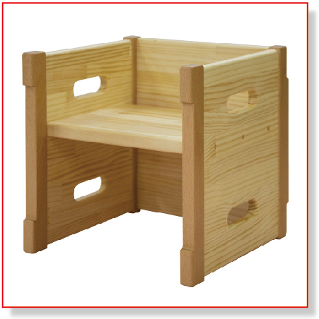 園児椅子 木製椅子 箱の椅子　