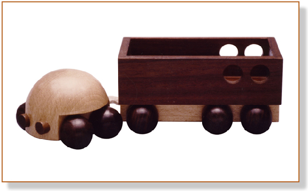 木のおもちゃ  トレーラートラック